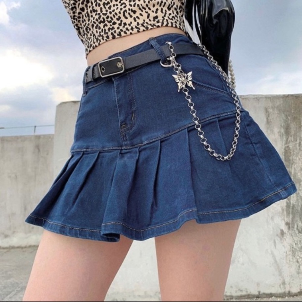 NWT YES STYLE DENIM SKORT WOMENS 00/XXS
